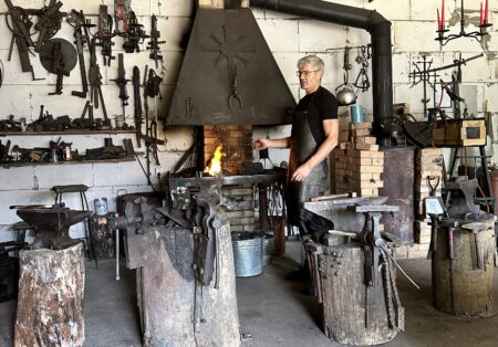 Visiting a blacksmith