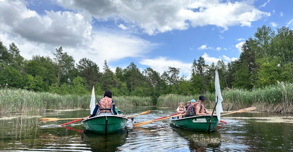 “Lake route” by a rowboat